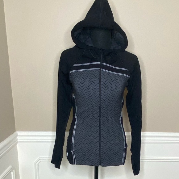 Athleta Tops - Athleta Twist Jacket Seamless Stretch Hoodie, Size Large